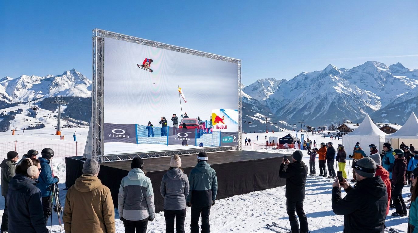 Scena EXPO z ekranem LED i kibicami